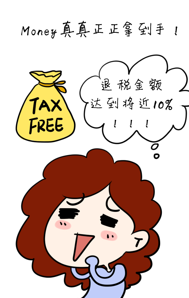 tax free   退税金额