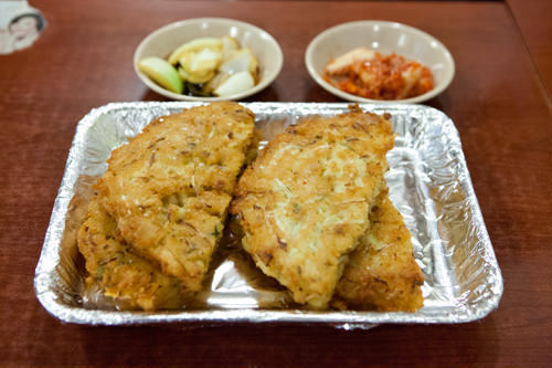 实拍韩国绿豆煎饼