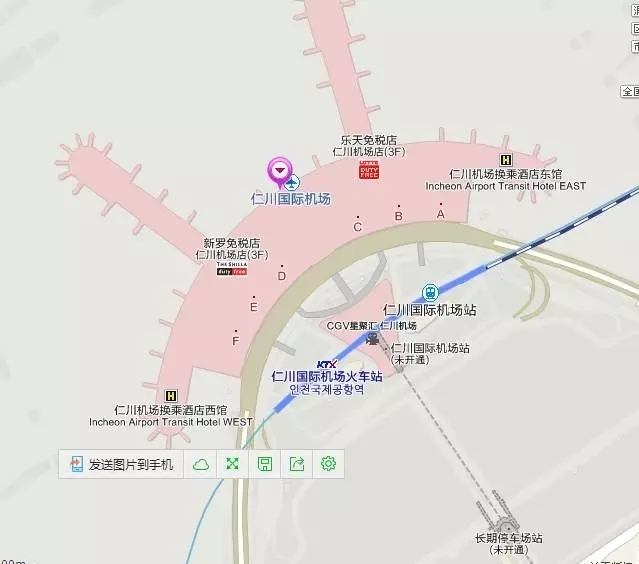 仁川机场免税店卡通展示图