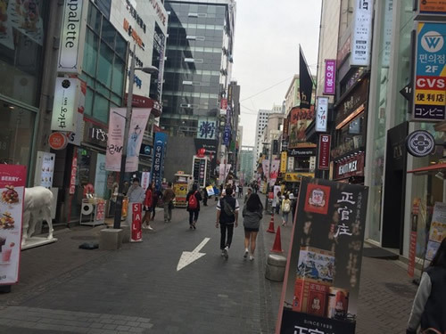 韩国江南区街头