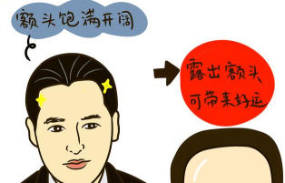 额头饱满卡通示意图 额头饱满卡通示意图