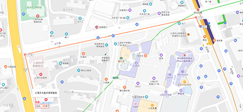 地铁口与上海天大整形美容医院的距离图示