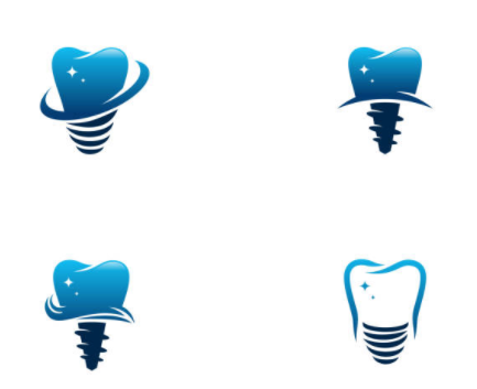 种植牙logo卡通图