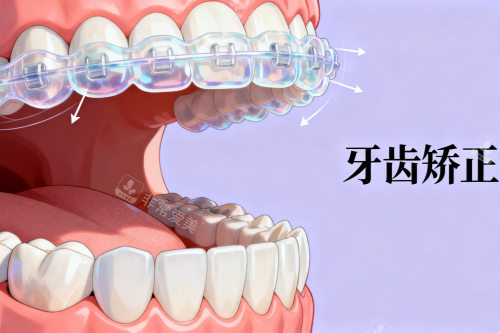 隐形牙齿矫正器卡通展示图