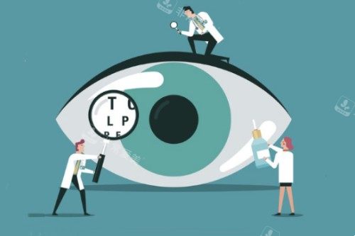 眼睛治疗卡通图