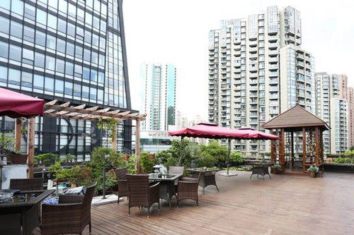 上海华美口腔外部休闲区环境