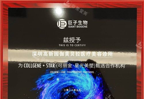深圳伽美贝拉整形可丽星合作机构示意图 深圳伽美贝拉整形可丽星合作机构示意图