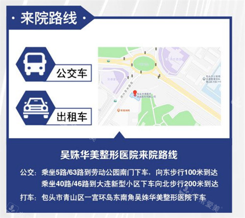 包头华美整形来院路线指引图 包头华美整形来院路线指引图