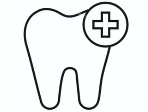 种植牙健康简笔图