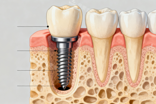 种植牙植入口腔展示图