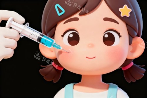 面部玻尿酸注射卡通图