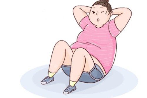 运动减肥卡通展示图