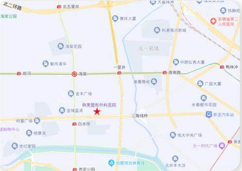 合肥韩美整形美容到院路线图
