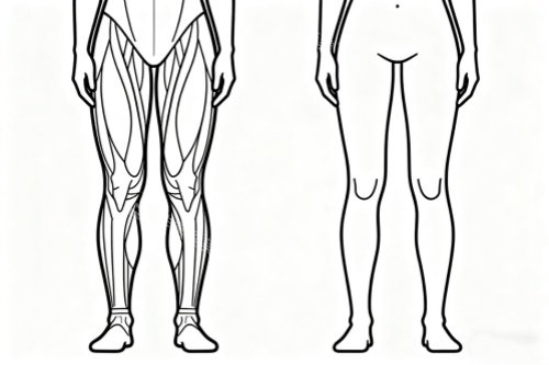 腿部做吸脂塑形卡通图