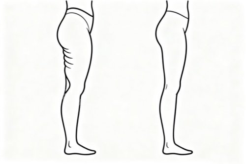 腿部做吸脂卡通图