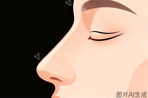 假体隆鼻整形卡通图