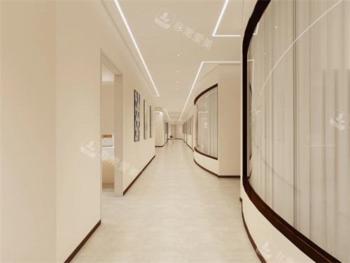 四川成都高新大美仁喜医疗美容走廊环境一览图
