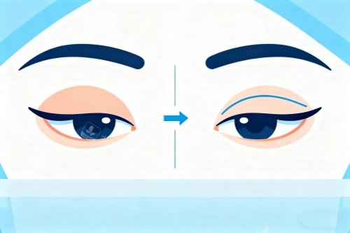 单眼皮和双眼皮对比图