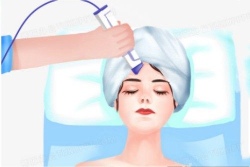 面部做光电项目卡通图 面部做光电项目卡通图