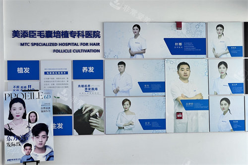 温州美添臣植发医生展示墙