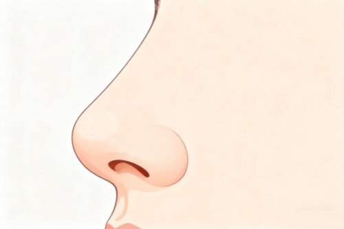 鼻头整形卡通图