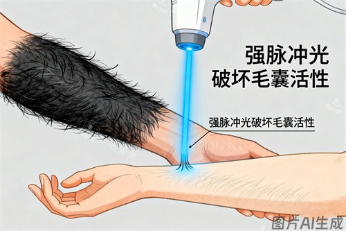 激光脱毛卡通图