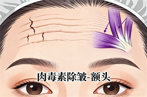 抬头纹注射卡通图 抬头纹注射卡通图