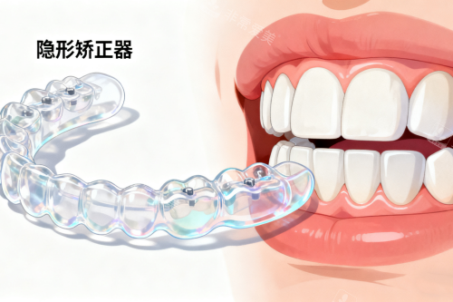 隐形矫正器卡通展示图