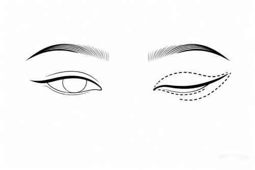 割雙眼皮卡通展示圖