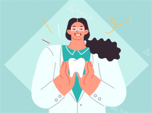 女医生和牙齿示意图