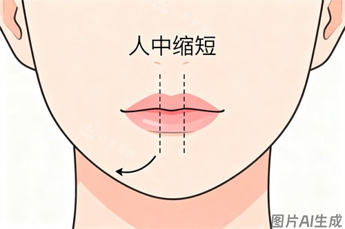 人中縮短卡通圖