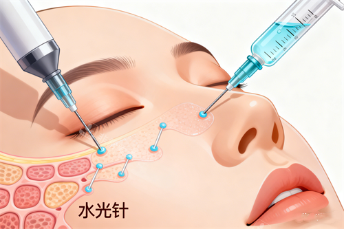 面部打水光卡通图 面部打水光卡通图