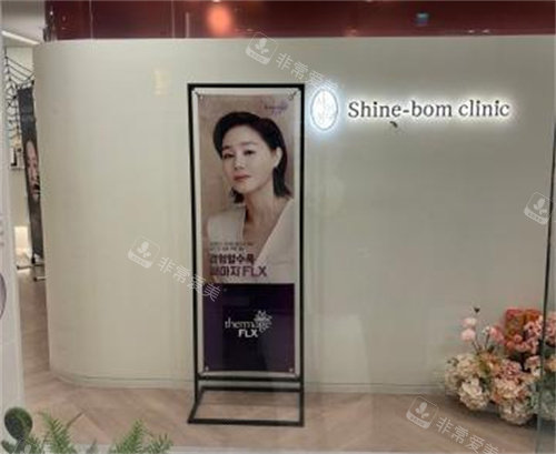 韩国Shinebom皮肤科logo墙图片