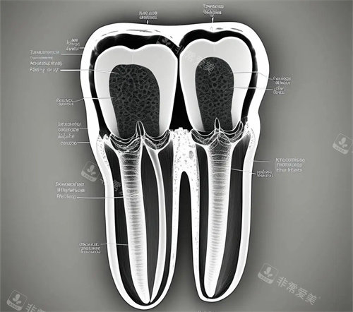 双牙根牙齿漫画图