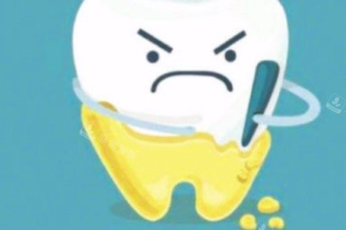 牙齿发黄卡通图