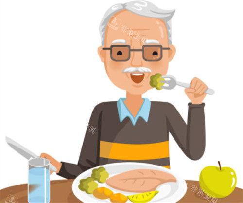 老年人种植牙吃好喝好图