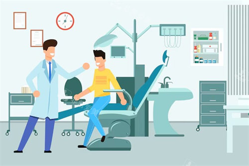 牙科牙医治疗牙齿结束