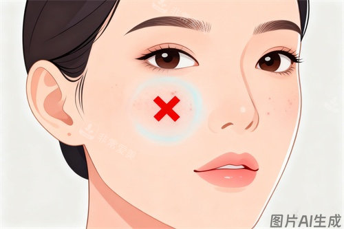 面部祛斑卡通图展示