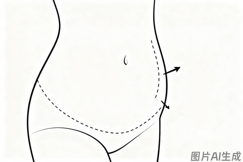 腹部做吸脂概念图