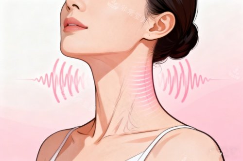 颈纹紧致提升卡通图