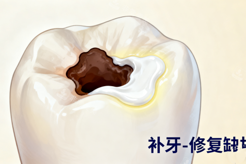 蛀牙修复补牙展示图