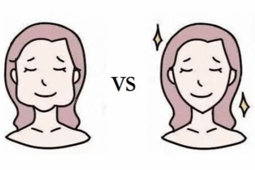 咬肌整形卡通对比图