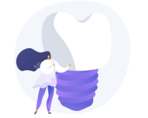 牙医展示种植牙图