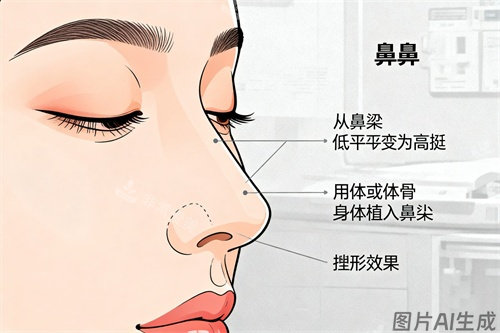 隆鼻卡通图展示