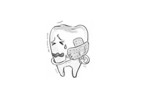 牙齿需要治疗卡通图