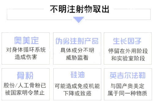 不明注射物取出