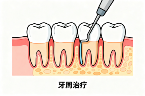牙周治疗卡通图