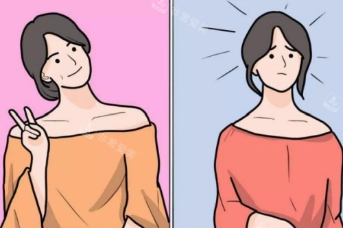 直角肩和溜肩卡通对比一览图