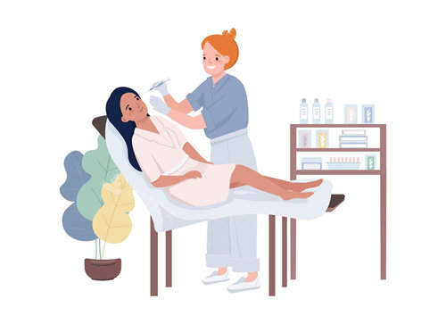 注射美容环境卡通