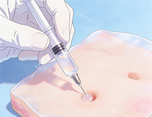 玻尿酸注射的示意图